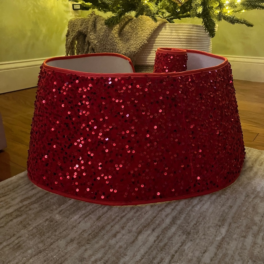 Red Sequin Tree Skirt